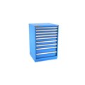 Champion Tool Storage Modular Tool Cabinet, 9 Drawer, Blue, Steel, 28 in W x 28-1/2 in D x 41-3/4 in H S18000901ILCFTB-BB